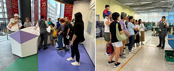 The guided tour takes the participants to the Central Mail Centre and the Postal Gallery The guided tour takes the participants to the Central Mail Centre and the Postal Gallery